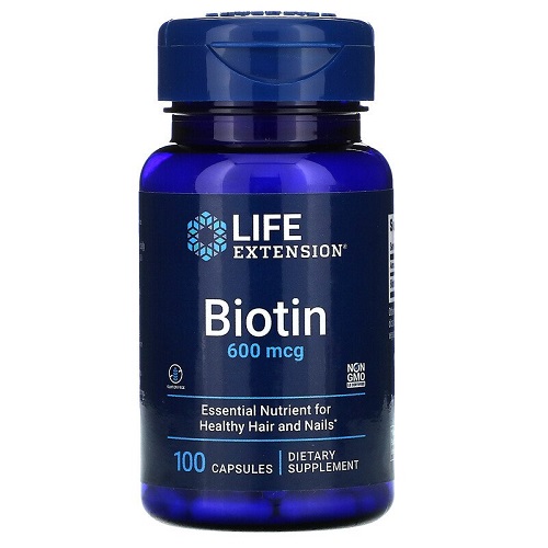 Биотин Life Extension, 600 мкг, 100 капсул